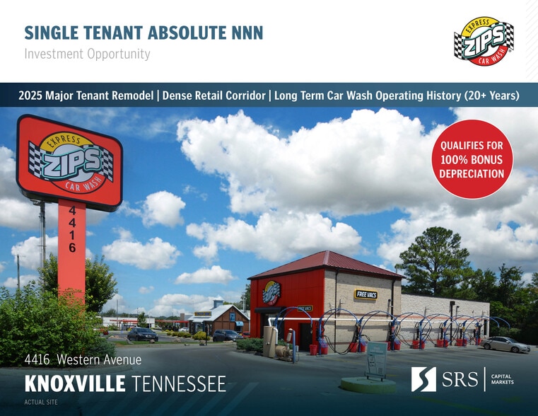 Primary Photo Of 4416 Western Ave, Knoxville Carwash For Sale