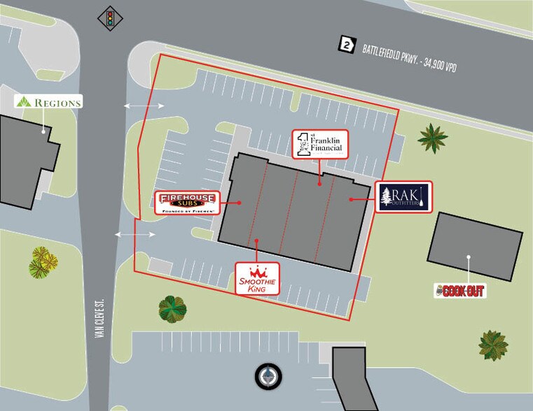 More Photos Of 882-898 Battlefield Pky, Fort Oglethorpe Freestanding For Sale