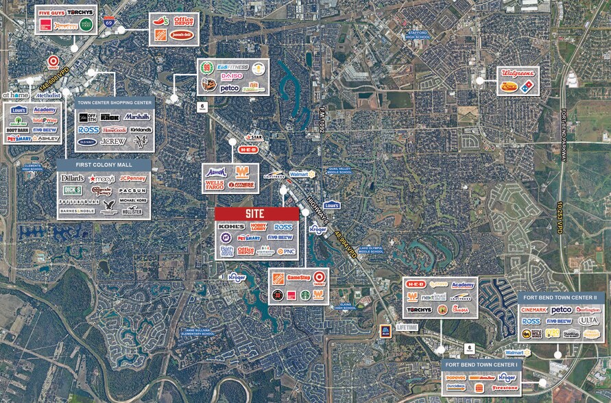 More Photos Of SWQ Riverstone & HWY 6 blvd, Missouri City Land For Lease