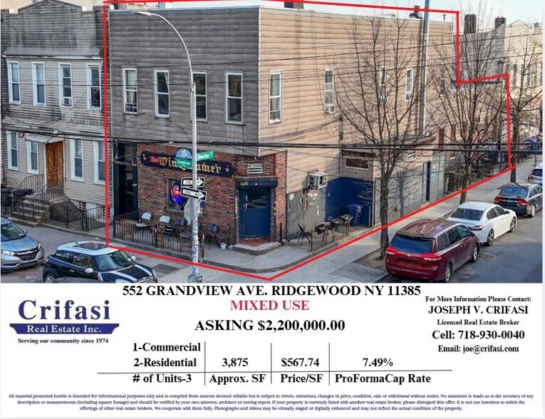 More Photos Of 552 Grandview Ave, Ridgewood Storefront For Sale
