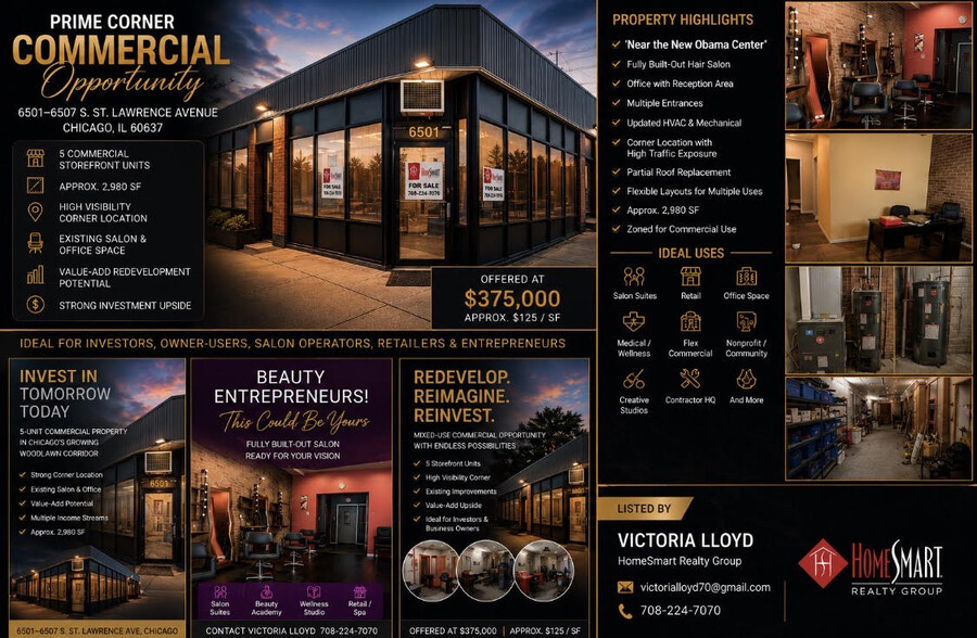 Primary Photo Of 6507 1/2 S Saint Lawrence Ave, Chicago Storefront For Sale
