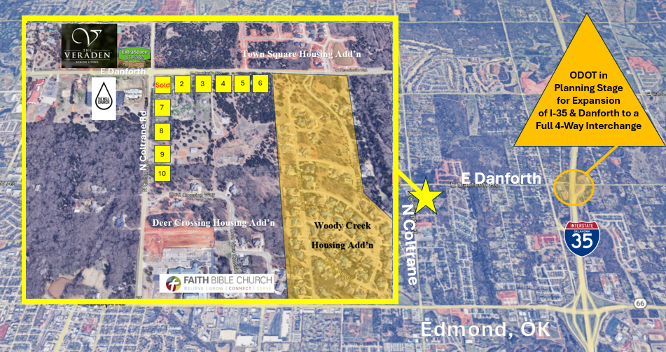 Primary Photo Of Danforth & Coltrane, Edmond Land For Sale