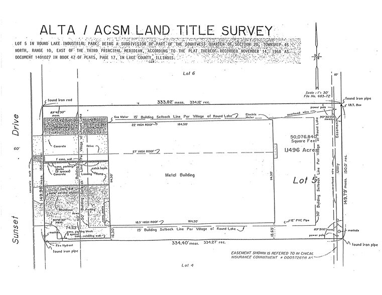More Photos Of 701 Sunset Dr, Round Lake Warehouse For Sale