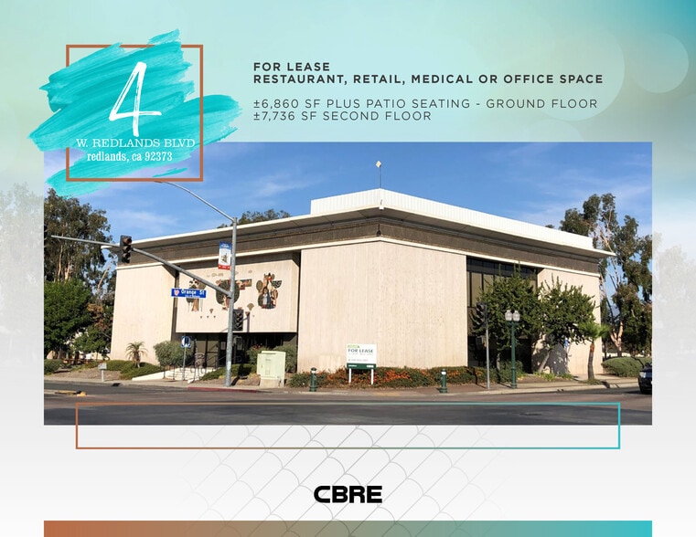 Primary Photo Of 4 W Redlands Blvd, Redlands Storefront Retail Office For Lease