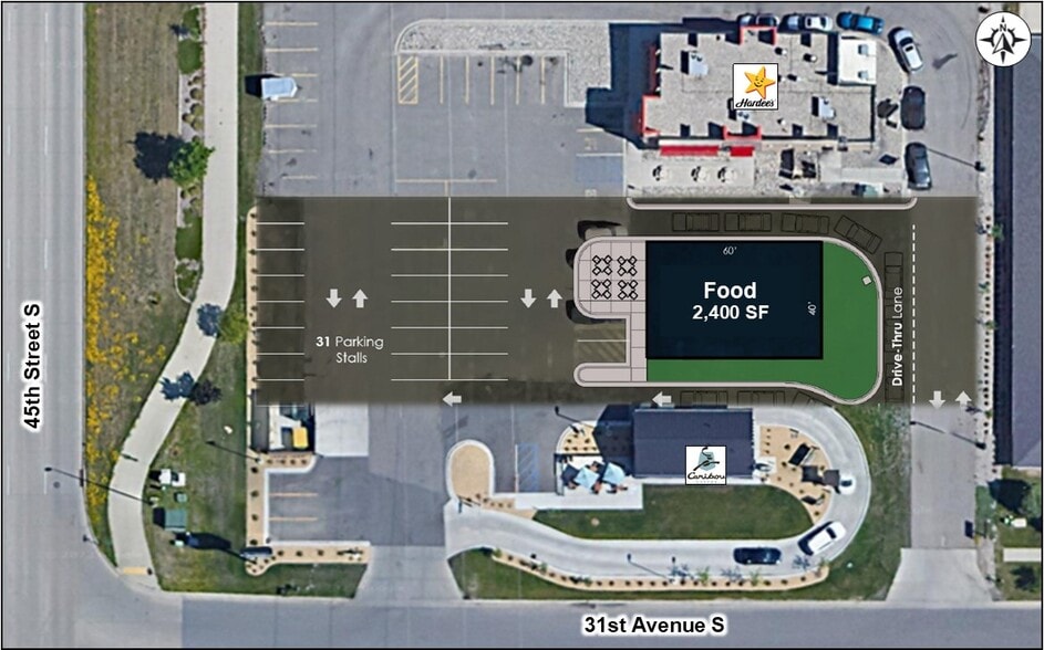 Primary Photo Of 45th @ 31st Avenue S, Fargo Fast Food For Lease