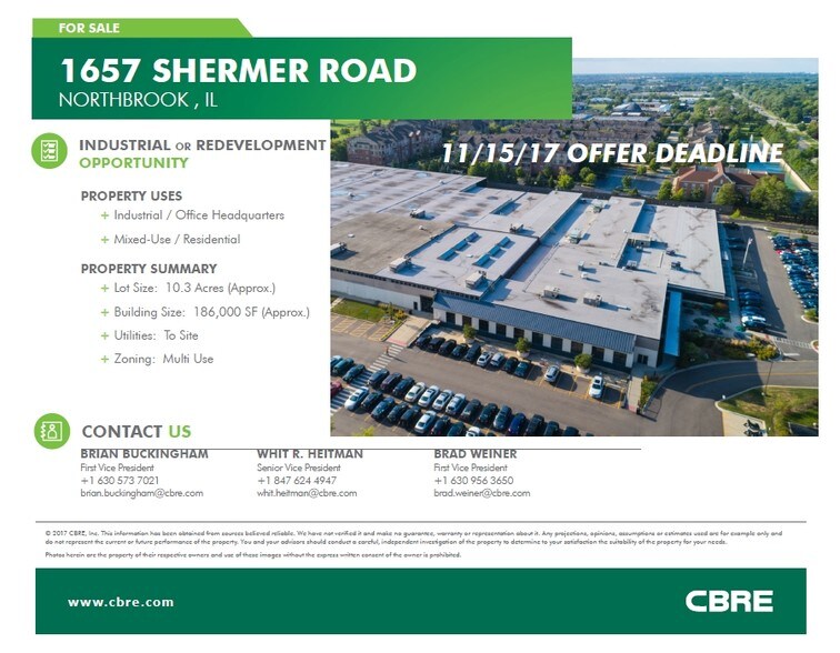 More Photos Of 1657 Shermer Rd, Northbrook Warehouse For Sale