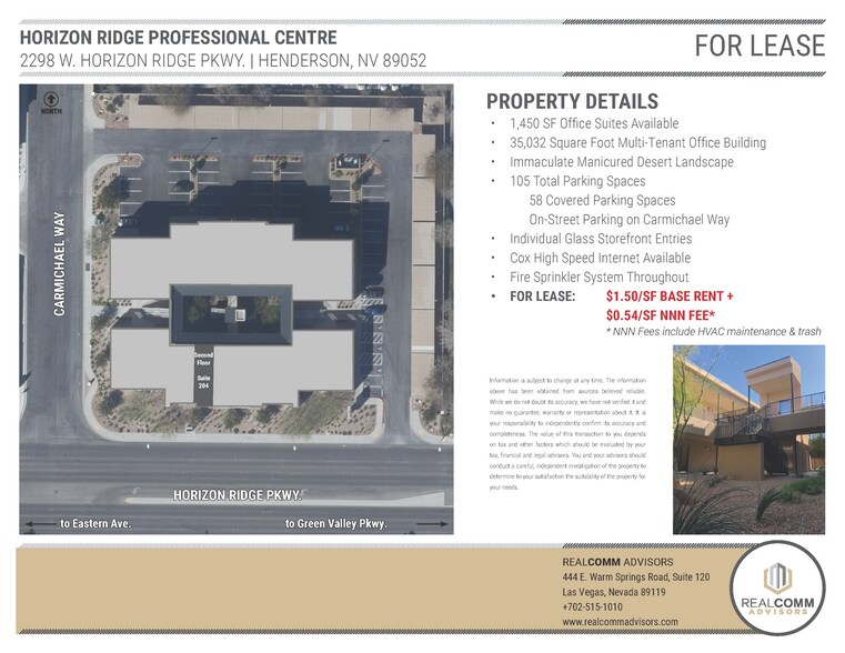 More Photos Of 2298 W Horizon Ridge Pky, Henderson Office For Lease