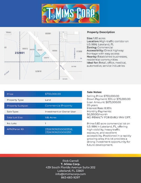 More Photos Of 2820 US Highway 98 Hwy, Lakeland Land For Sale