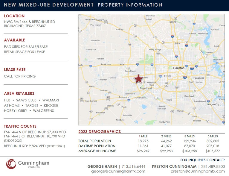 More Photos Of NWC of FM-1464 & Beechnut Rd, Richmond Land For Lease
