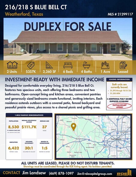 More Photos Of , Weatherford Multifamily For Sale