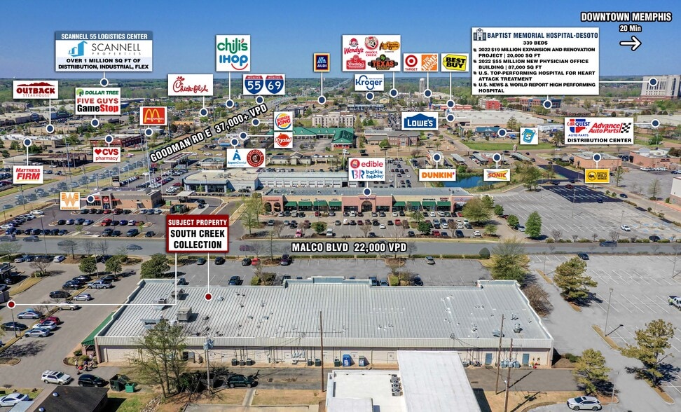 More Photos Of 7090 Malco Blvd, Southaven Storefront For Lease