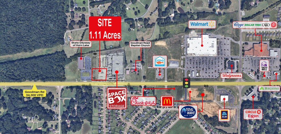 More Photos Of 4482 Goodman Rd, Horn Lake Land For Sale