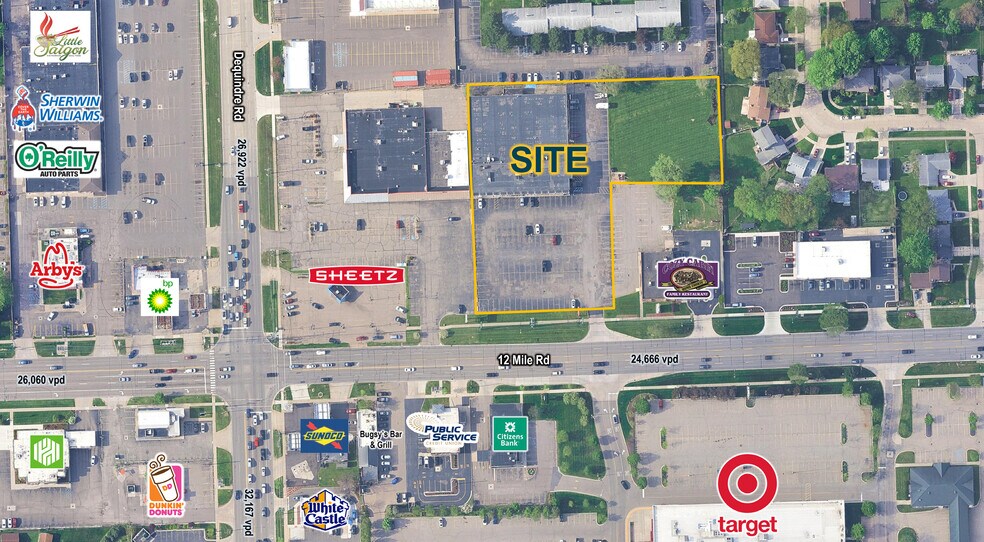 Primary Photo Of 2101 E 12 Mile Rd, Warren General Retail For Lease
