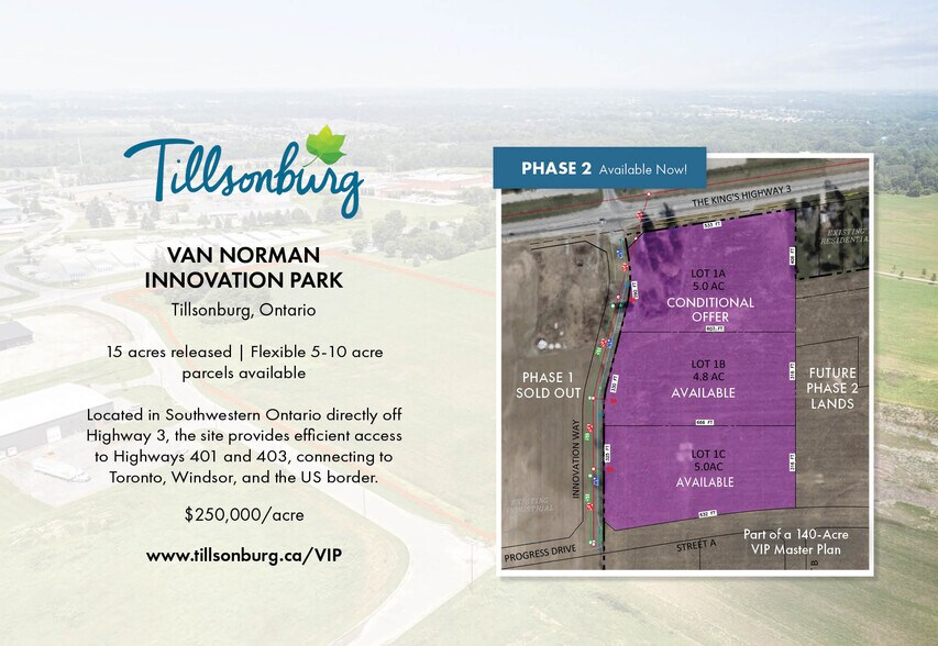 More Photos Of Van Norman Innovation Pk, Tillsonburg Land For Sale