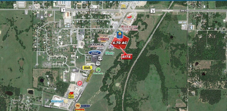 More Photos Of SE US 69 & SH3, Atoka Land For Sale