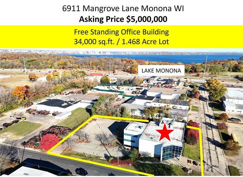 Primary Photo Of 6911 Mangrove Ln, Monona Office For Sale