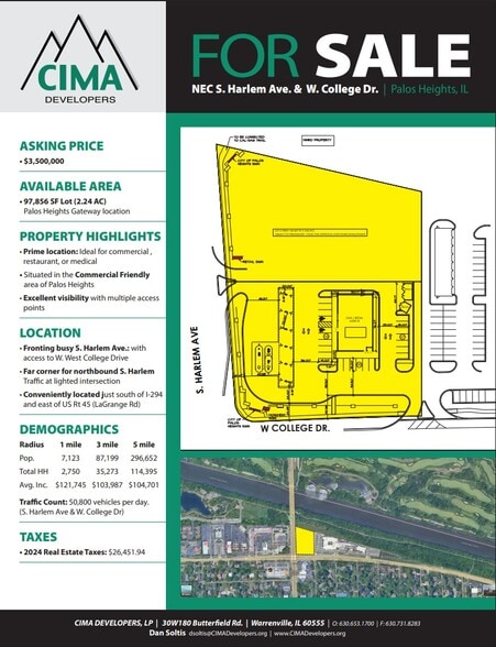 More Photos Of NEC S Harlem Ave & W College Dr, Palos Heights Land For Sale