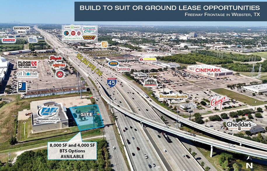 Primary Photo Of Gulf Freeway @ NASA Bypass, Webster Land For Lease