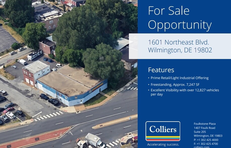 Primary Photo Of 1601 Northeast Blvd, Wilmington Auto Repair For Sale