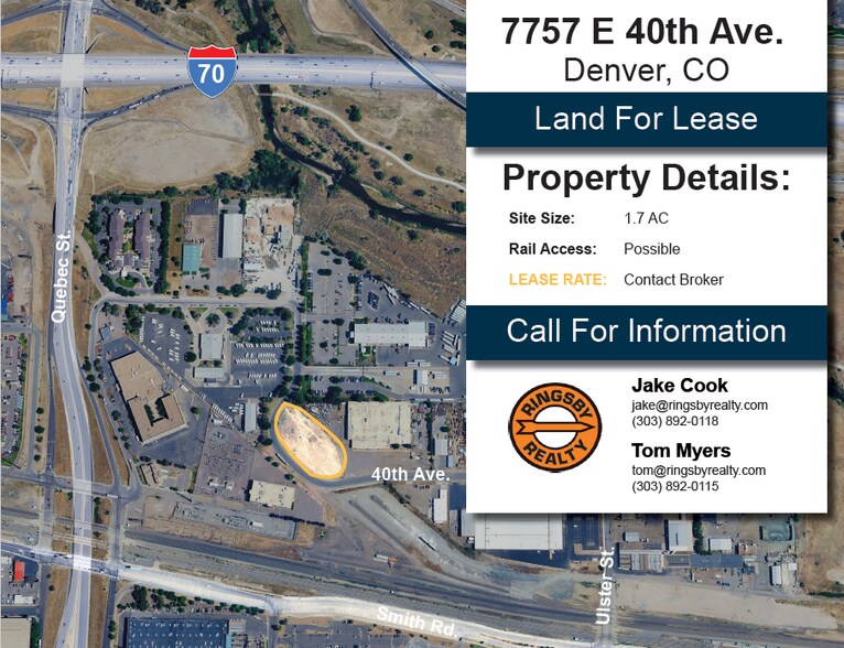 Primary Photo Of 7757 E 40th Ave, Denver Land For Lease