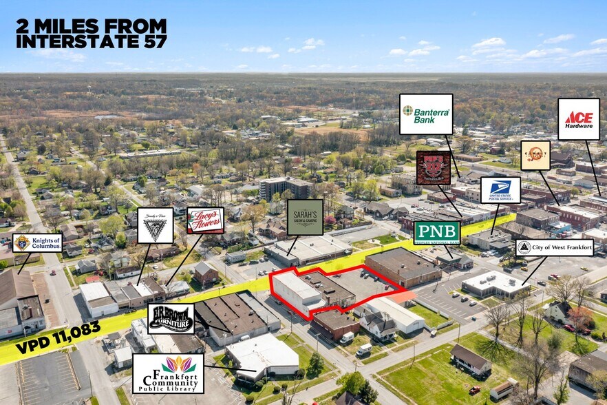 More Photos Of 327 E Main St, West Frankfort Freestanding For Lease