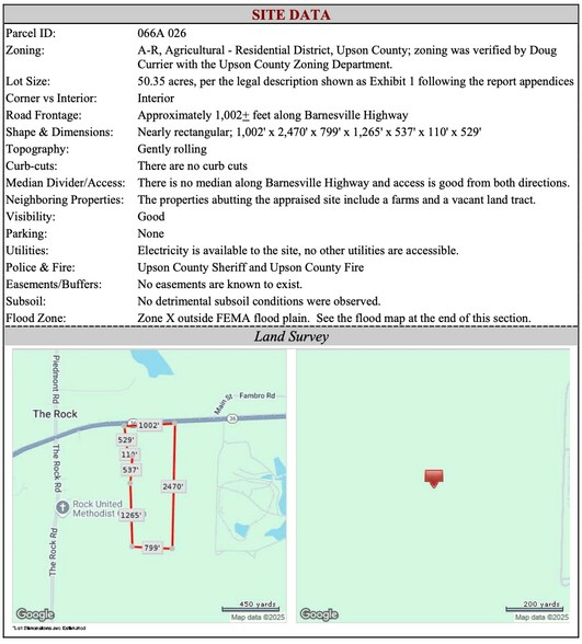 More Photos Of Barnesville Highway, The Rock Land For Sale