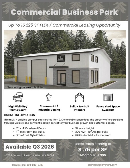 Primary Photo Of 700 E Johns Prairie Rd, Shelton Flex For Lease