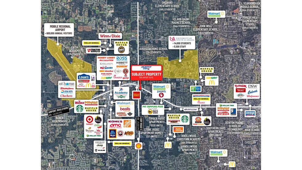 More Photos Of 7081 Airport Blvd, Mobile Freestanding For Lease