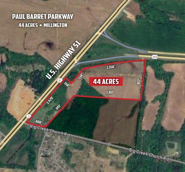 Primary Photo Of SE Quadrant US 51 @ Paul Barret Pkwy hwy, Millington Land For Sale