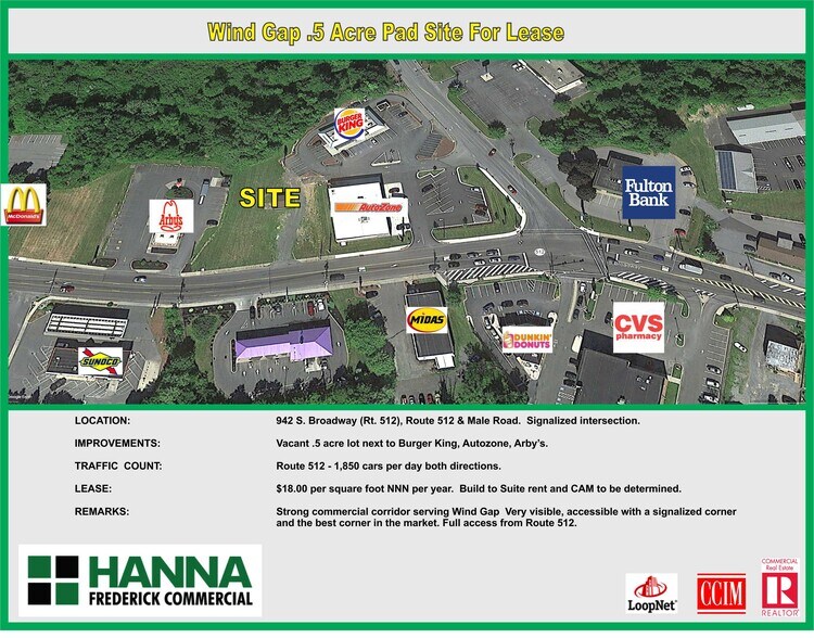 Primary Photo Of 942 S Broadway, Wind Gap Land For Lease