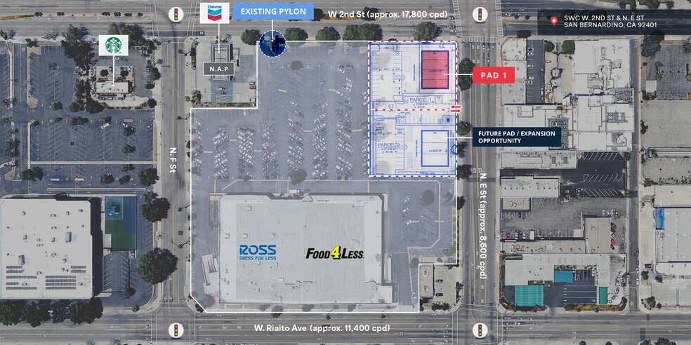 Primary Photo Of SWC W 2nd St and N E St, San Bernardino General Retail For Lease