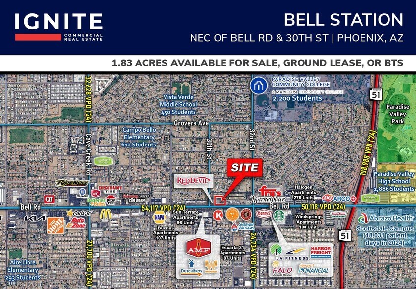 Primary Photo Of NEC Bell Rd @ 30th St., Phoenix Land For Lease