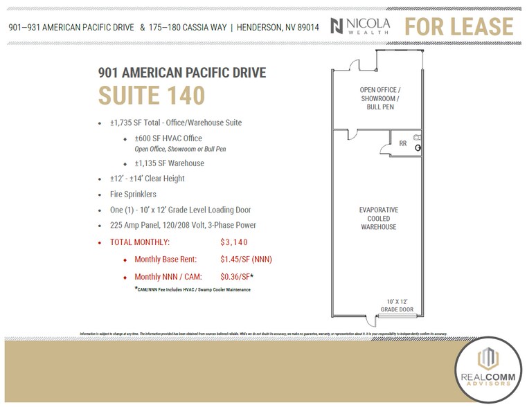 More Photos Of 901 American Pacific Dr, Henderson Unknown For Lease