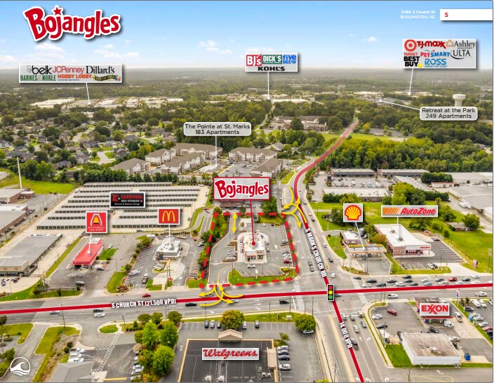 More Photos Of 3466 S Church St, Burlington Fast Food For Sale
