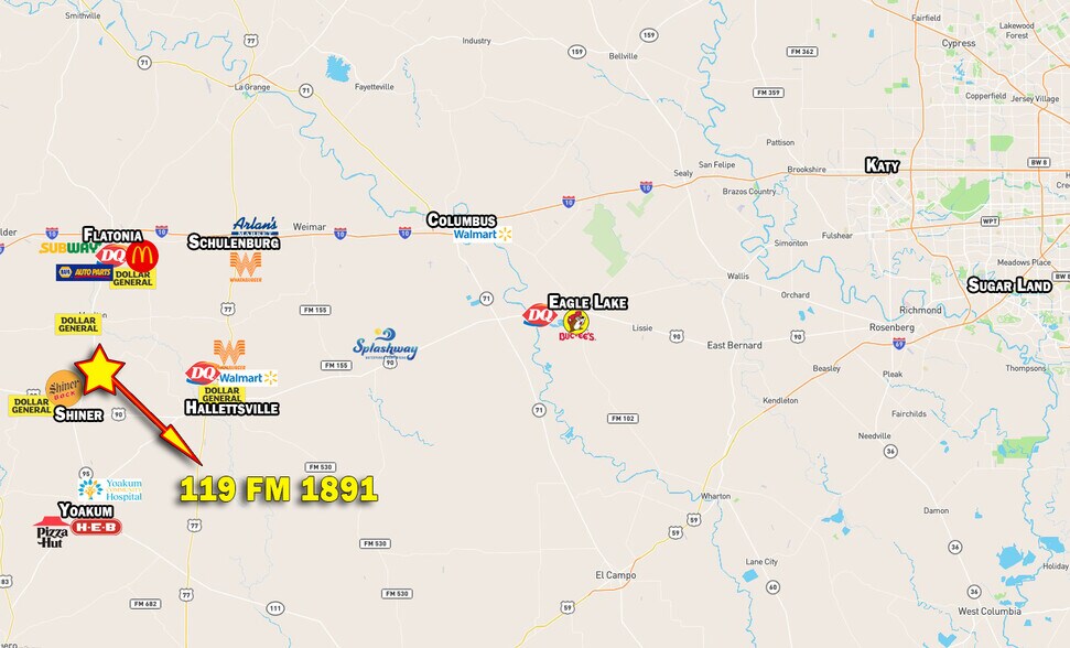 More Photos Of 119 FM 1891, Shiner Land For Sale