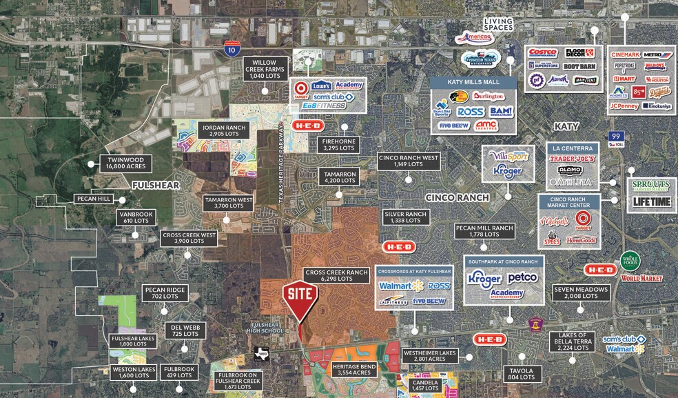 More Photos Of NEQ & NWC Texas Herritage Pkwy & Westpark Tollway, Fulshear Land For Lease