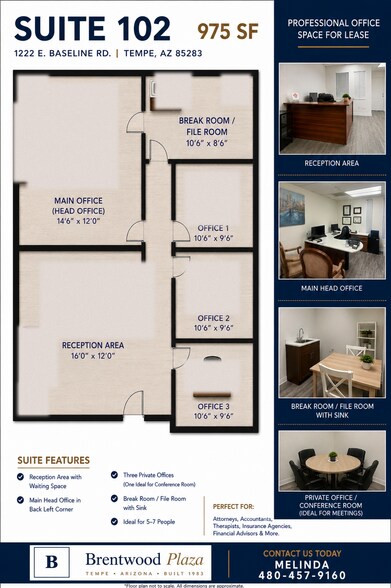 More Photos Of 1222 E Baseline Rd, Tempe Medical For Lease