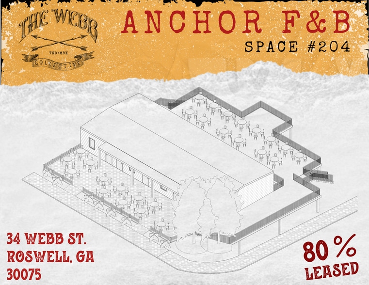 Primary Photo Of 34 Webb St, Roswell Restaurant For Lease