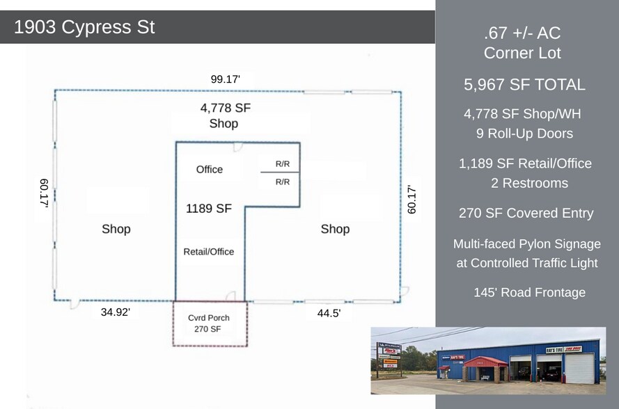 More Photos Of 1903 Cypress St, West Monroe Auto Repair For Sale