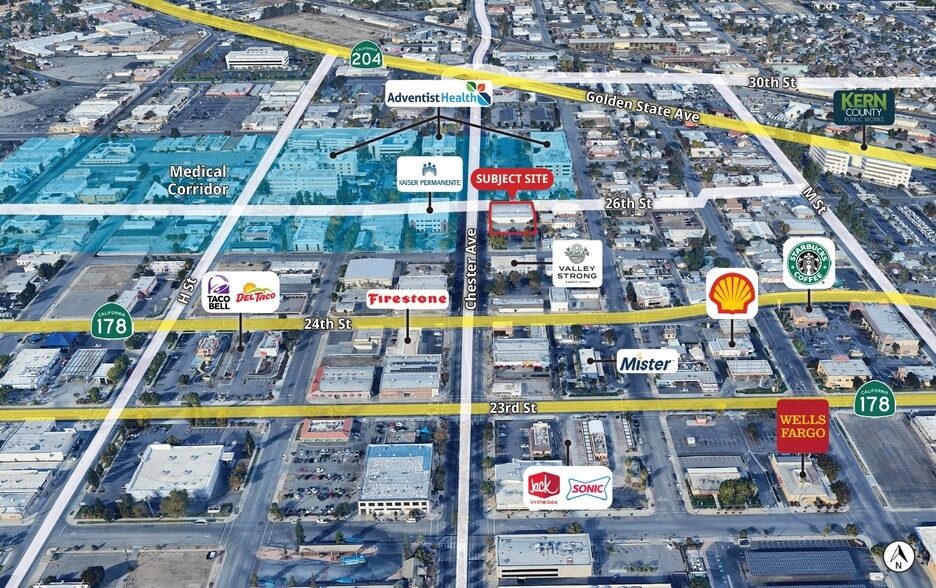 More Photos Of 2526-2530 Chester Ave, Bakersfield Freestanding For Lease
