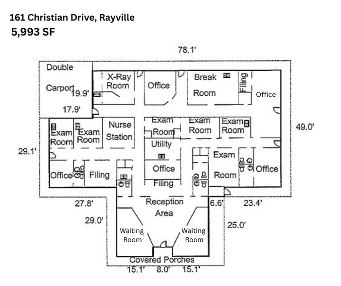 More Photos Of 161 Christian Dr, Rayville Medical For Sale