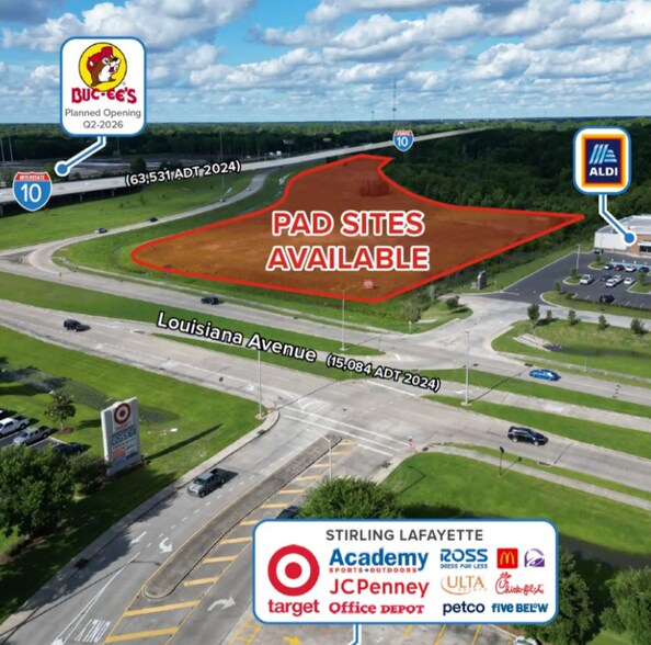 Primary Photo Of I-10@ Louisiana Ave, Lafayette Land For Sale