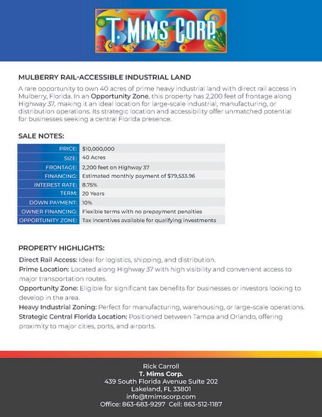 More Photos Of 0 Highway 37, Mulberry Land For Sale