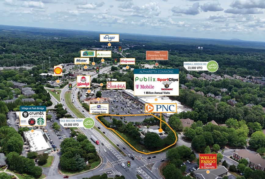 More Photos Of 4195 Old Milton Pky, Alpharetta Bank For Sale