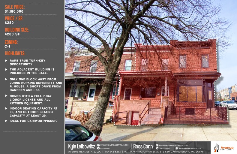 More Photos Of 300 W 30th St, Baltimore Restaurant For Sale