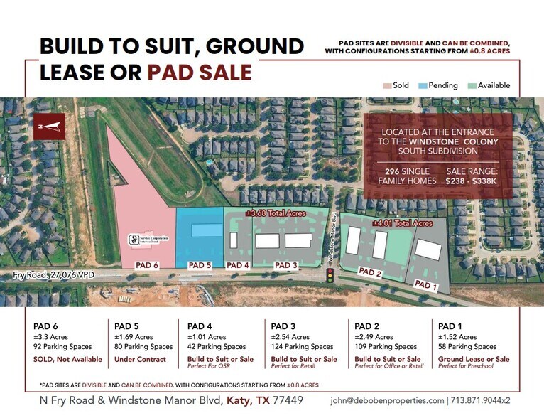 More Photos Of N Fry Rd & Windstone Manor Blvd, Katy Land For Sale