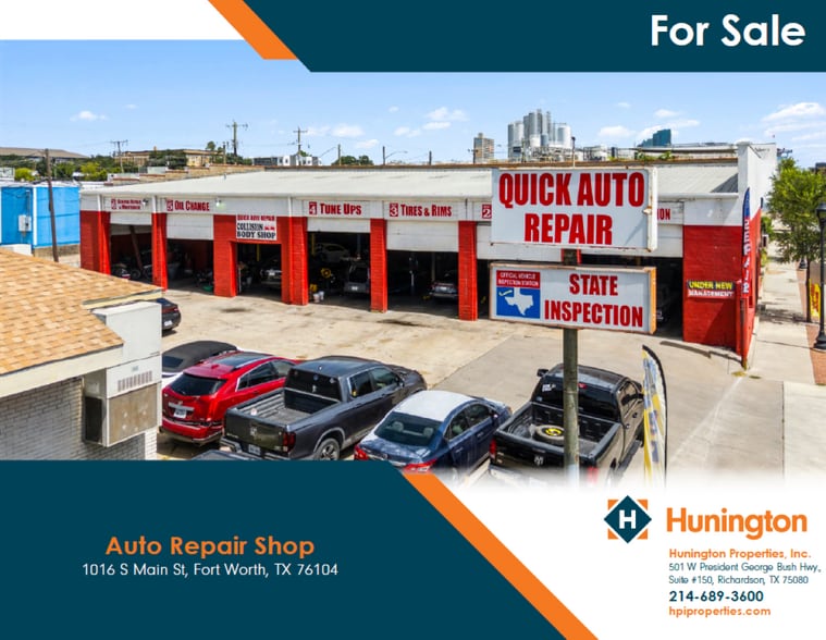 Primary Photo Of 1016 S Main St, Fort Worth Auto Repair For Sale