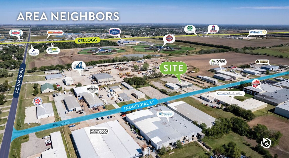 More Photos Of 414 E. Industrial Rd, Goddard Industrial For Sale
