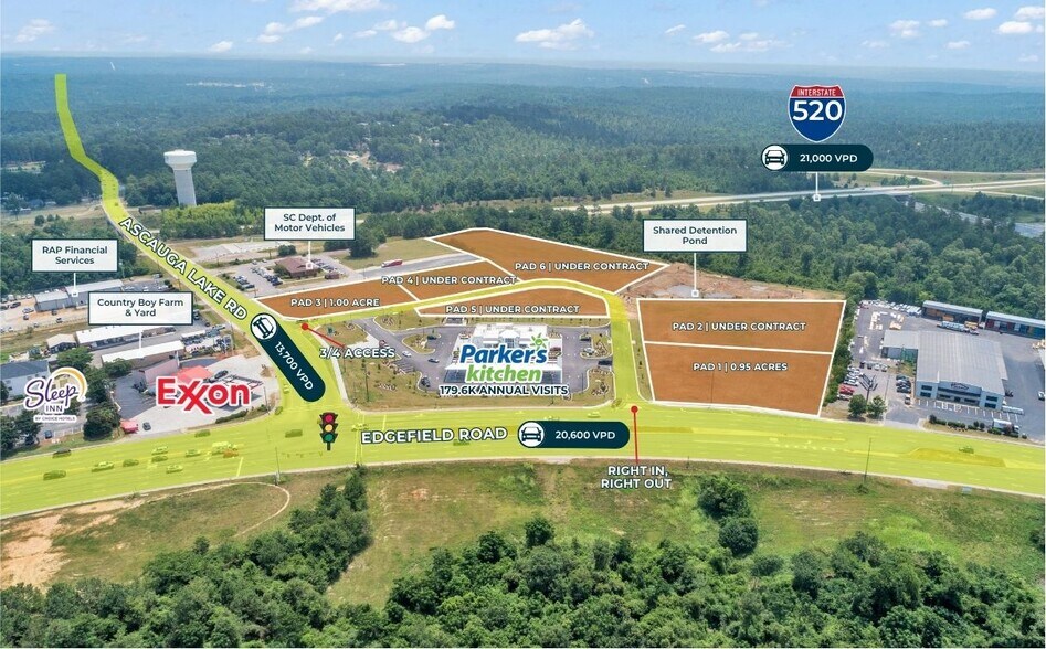 More Photos Of 893 Edgefield Rd, North Augusta Land For Lease