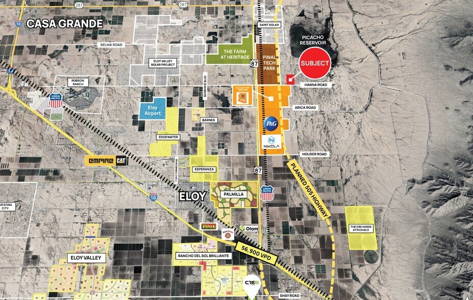 More Photos Of NEC Hanna & Vail Rd, Eloy Land For Sale